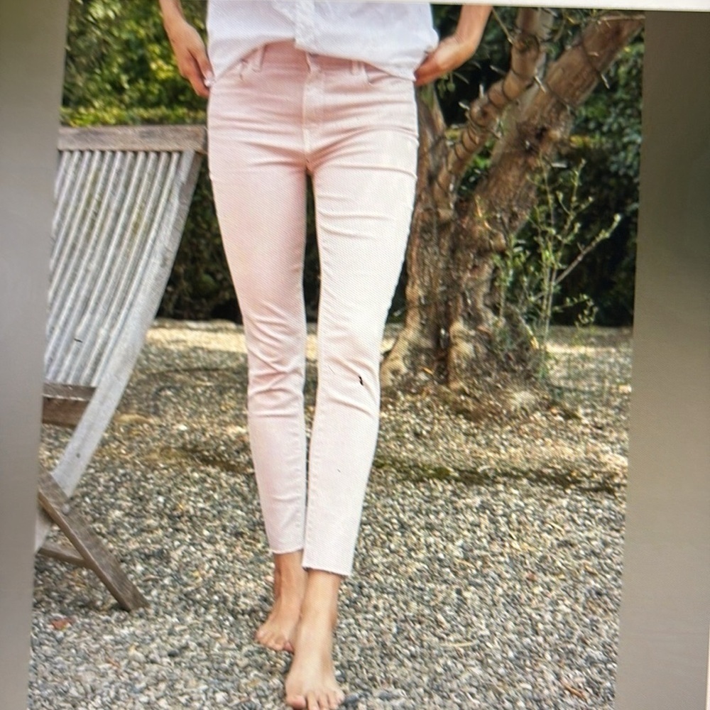 Frank & Eileen Sligo Ballet Pink Skinny Frayed Jeans 30